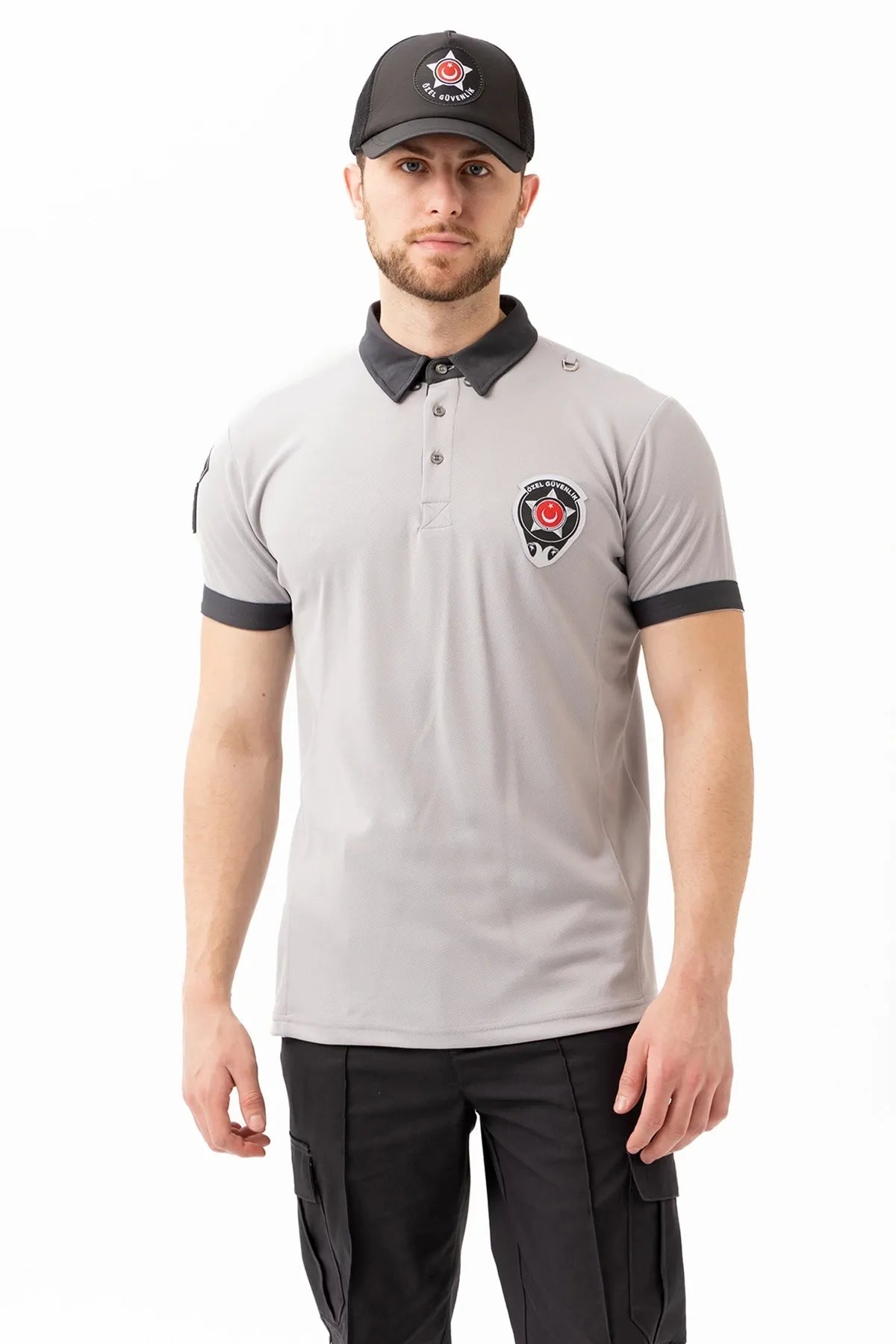 Unisex Kısa Kollu Özel Güvenlik Polo Tişört